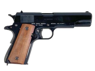[MGC] コルトガバメント ABS スムース木製グリップカスタム ホワイト入 モデルガン (中古)サブ画像へ2