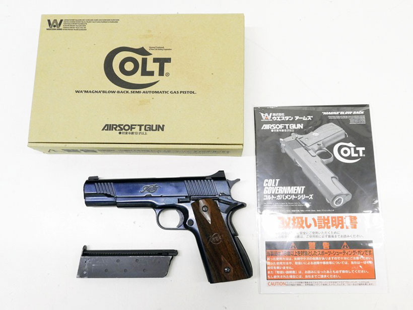 [WA] カスタム TLEII ブルー塗装カスタム Kimberロゴ入り木製グリップ装備 (中古)