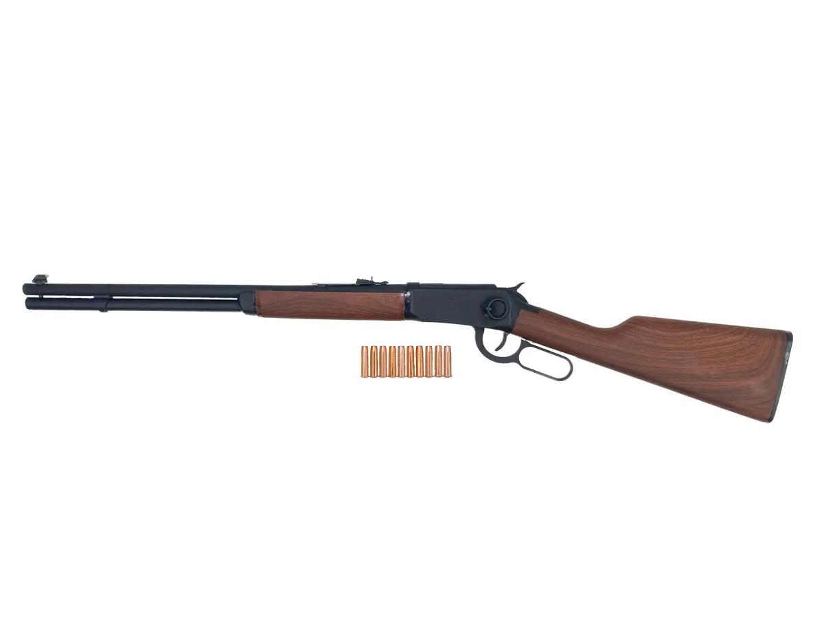 [BELL] ウィンチェスター M1894 ライブカート式レバーアクション CO2ガスガン フェイクウッドバージョン no:103 (中古)
