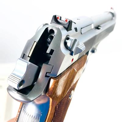 [マルシン] ベレッタ M92FS ステンレス リアル刻印 シルバーABS INOX 発火モデルガン 木製グリップカスタム (未発火)サブ画像へ2