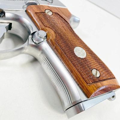 [マルシン] ベレッタ M92FS ステンレス リアル刻印 シルバーABS INOX 発火モデルガン 木製グリップカスタム (未発火)サブ画像へ9