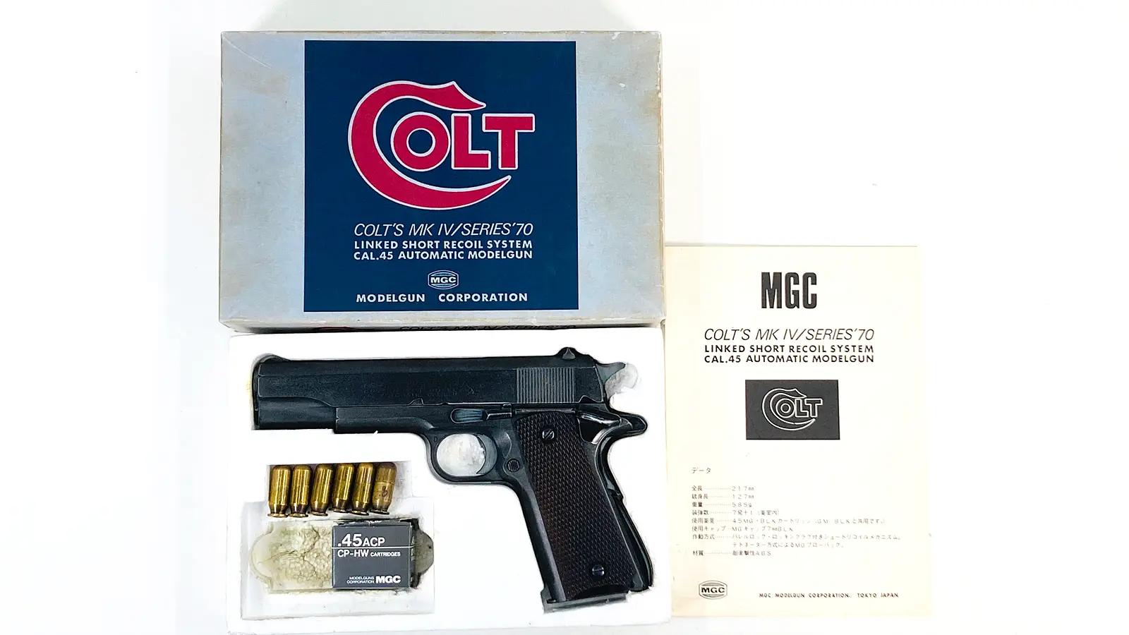 [MGC] コルト M1911 マークIV シリーズ70 ABS GM5 発火モデルガン グリップ・塗装カスタム (中古)