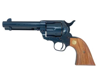 [タナカ] コルト SAA D.C シビリアン 4インチHW ペガサスガスガン ブルーイング 木製グリップカスタム (中古)サブ画像へ1