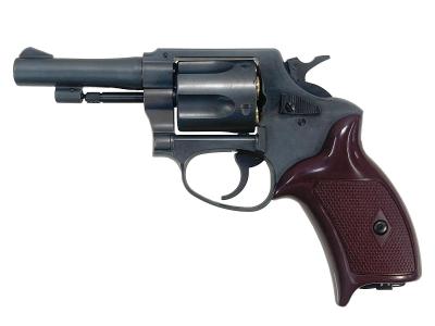 [マルシン] ポリスリボルバー 3インチ 77ミリ銃身 エクセレントHW プラグリップ仕様 Xカートリッジ 6mmBB ガスリボルバー (中古)サブ画像へ1
