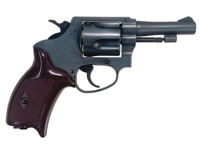 [マルシン] ポリスリボルバー 3インチ 77ミリ銃身 エクセレントHW プラグリップ仕様 Xカートリッジ 6mmBB ガスリボルバー (中古)サブ画像へ2