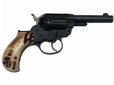 [HWS] コルト ライトニング・M1877 シェリフス 3.5インチ HW レザーアートケイン スタッグホーンタイプグリップカスタム 発火モデルガン (未発火)サブ画像へ2