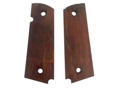 [アルタモント] キンバー/1911用 ダイヤチェッカー 木製グリップ 茶 (中古)サブ画像へ1