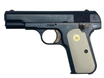 [MGC] コルト .32 オートマチック HW CPカートリッジ 発火モデルガン トリガーバー不良 ブルーイング/グリップ塗装カスタム (ジャンク)サブ画像へ1