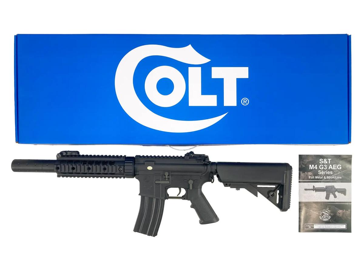 [S&T] M4 CQB FF7インチ チャレンジャーライン G3電動ガン BK コルト刻印 (中古)