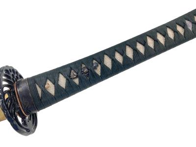 [メーカー不明] 模造刀 居合練習刀 アルミ刀身 混合刃文 鶴丸鍔 (中古)サブ画像へ5