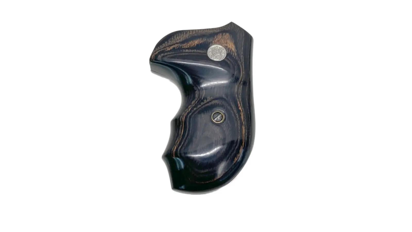 [アルタモント] S&W Jフレーム用 スムース 木製グリップ ラウンドバット O/S F/G シルバーブラック (中古)