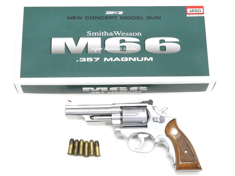 コクサイ] S&W M66 スーパーステンレスモデル 4インチ NO.330 木製