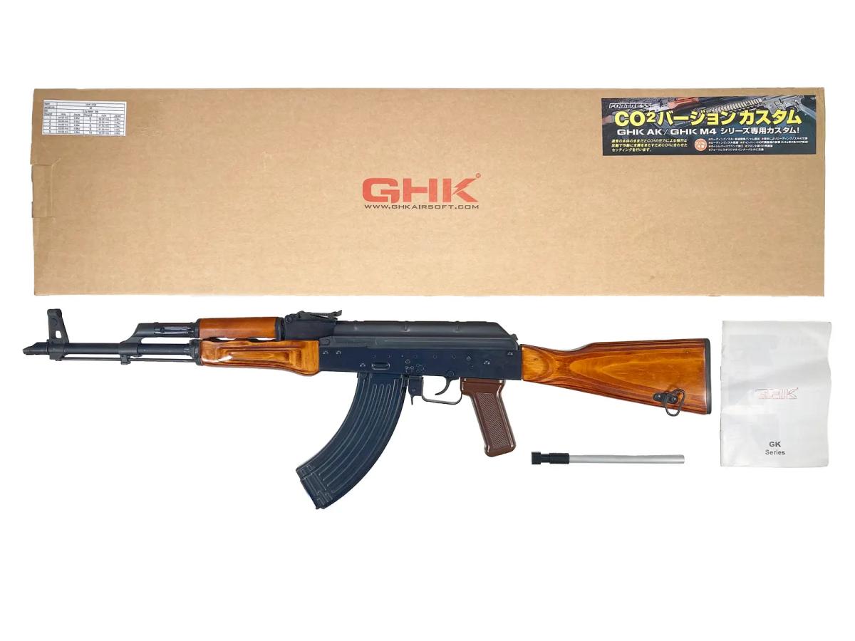 [GHK] AKM ガスブローバック フルメタル アサルトライフル CO2仕様 ショップカスタム オートストップ難 (訳あり)