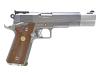[WA] ブラウンコンポ.45 オールシルバー ABS センターファイアリングシステム 発火モデルガン GM5 (未発火)