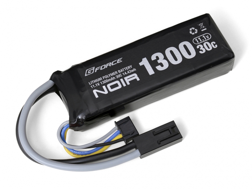 [GFORCE] Noir LiPo 11.1V 1300mAh ミニS互換サイズ GFG910 (新品取寄)
