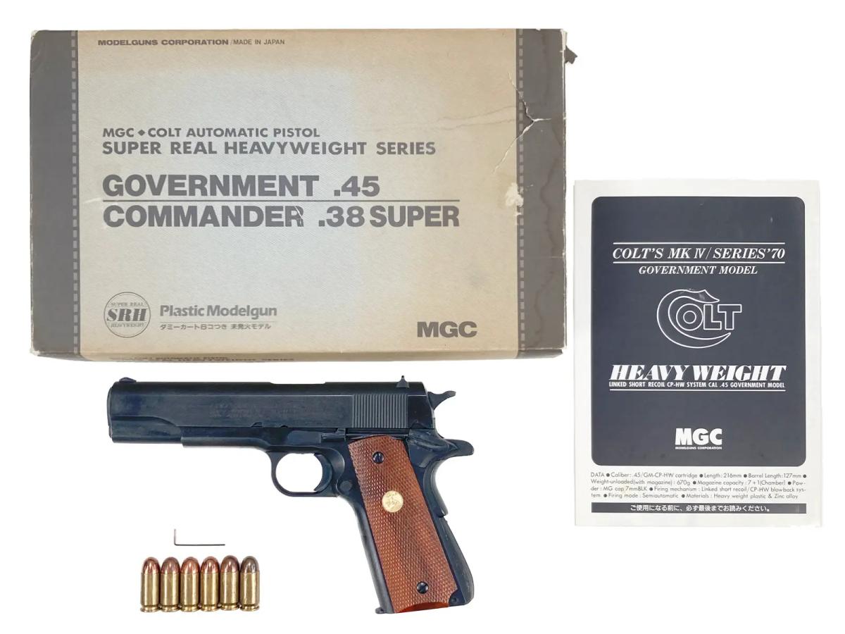 [MGC] コルトガバメント MK IV シリーズ70 スーパーリアルHW/SRH ダミーカート式モデルガン グリップカスタム (中古)