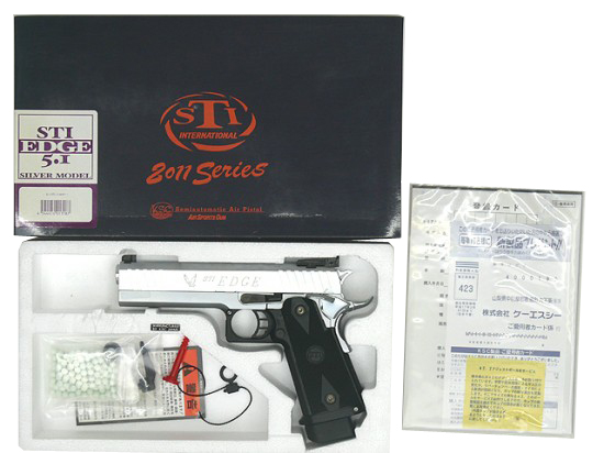 [KSC] STI エッジ5.1 ステンレスシルバー ガスブローバック (中古)