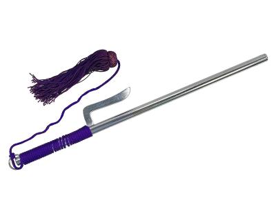 [NB] 鉄地 十手 丸 紫房付き シルバーカラー (中古)サブ画像へ1