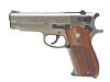 [マルシン] S&W M39 ABSシルバー マニュアルセフティ難 木製グリップカスタム (訳あり)