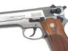 [マルシン] S&W M39 ABSシルバー マニュアルセフティ難 木製グリップカスタム (訳あり)