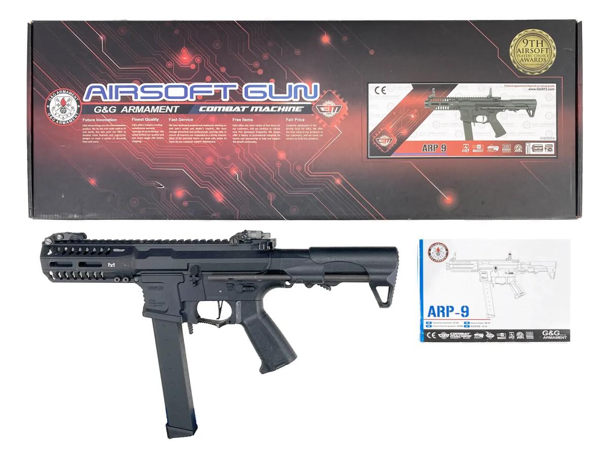 [G&G] ARP 9 BK 電動ガン 金属パーツ錆有 給弾難 フラッシュサプレッサー欠品 (中古)