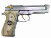 [KSC] ベレッタ U.S 9mm M9 アニバーサリー シルバー 金メッキ/アルタモントパールグリップカスタム (中古)