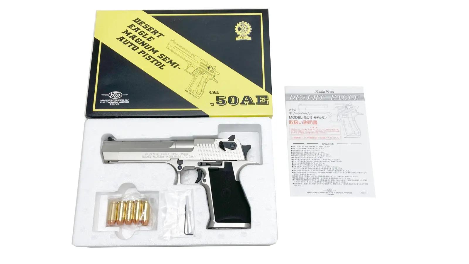 [タナカ] デザートイーグル .50AE ウォームシルバーコーティング HW 発火モデルガン (未発火)