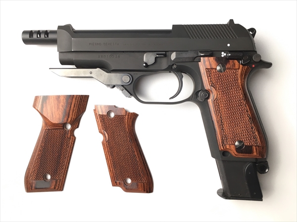 [Pandora Arms] ウッドグリップ KSC製 M93R <チェッカー/ブラウン> [AWG-431] (中古) メイン画像