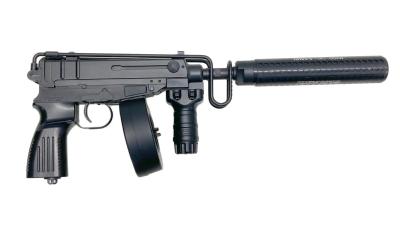 [東京マルイ] スコーピオン Vz.61 電動ガン サプレッサー・ドラムマガジン・フォアグリップカスタム (中古)サブ画像へ1