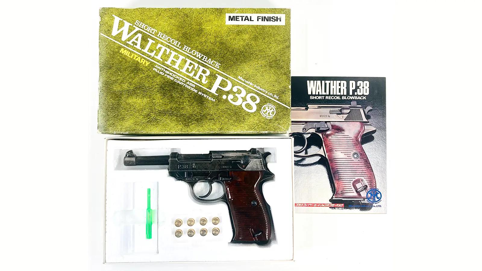 [マルシン] ワルサーP38 ミリタリー ロストワックスパーツ使用 メタルフィニッシュ 発火モデルガン (中古)