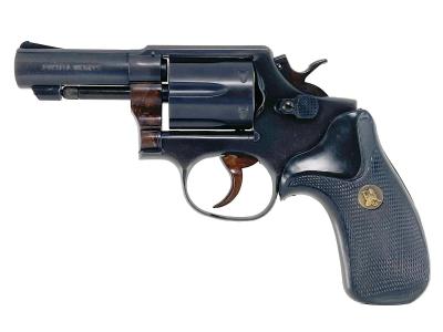 [コクサイ] S&W M13 3インチ FBIスペシャル USスーパーブルーフィニッシュ No.268 磁性樹脂 グリップカスタム (中古)サブ画像へ1