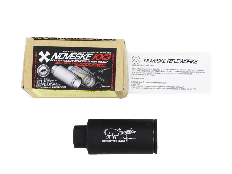 [MADBULL] Noveskeタイプレプリカ KX3 フラッシュハイダー BK 14mm逆ネジ (中古)