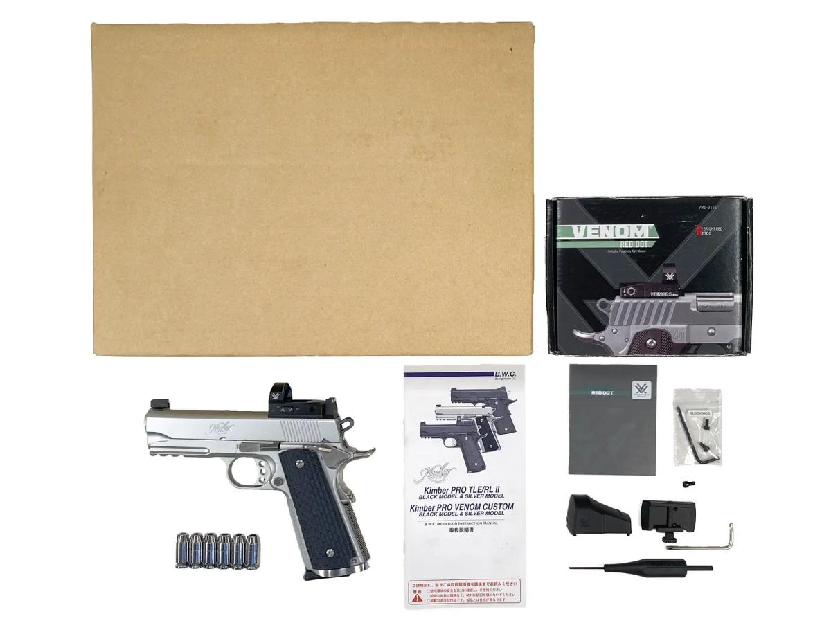 [BWC] Kimber PRO VENOM CUSTOM SILVER 発火モデルガン グリップセーフティカスタム (未発火)