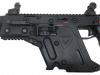 [KWA] クリスベクター KRISS VECTOR ブラック ガスブローバックSMG LEDライト_16インチ バレルシュラウド カスタム (中古)
