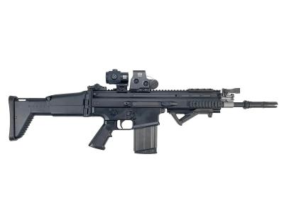 [東京マルイ] SCAR-H ブラック 次世代電動ガン フォアグリップ&光学サイト装備カスタム (中古)サブ画像へ1