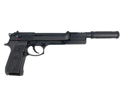 [タナカ] ベレッタ 92FS Professional Comp Evo2 HW オールブラック モデルガン サプレッサー付 (新品)サブ画像へ2