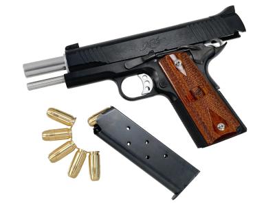 [MGC] キンバー KIMBER SWAT CUSTOM スーパーブラックHW  発火モデルガン 木製グリップ (中古)サブ画像へ6