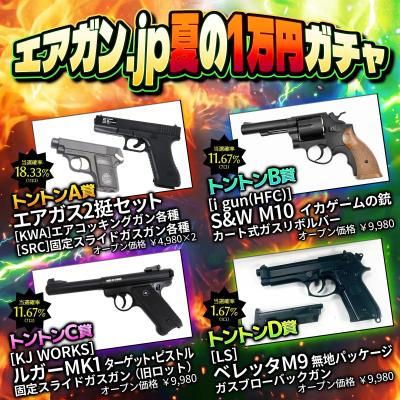 [エアガンJP2026 夏企画2] 【ターゲットを狙撃せよ！】 エアガン.jp 夏の1万円ガチャ第二段 ～10割ほぼトントン以上編～ (新品予約受付中!)サブ画像へ5