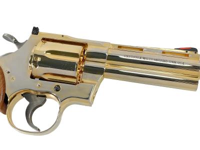 [コクサイ] ニューコルトパイソン 4インチ スチールモデル SMG金属モデルガン No.357 木製グリップカスタム (未発火)サブ画像へ4