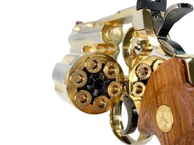 [コクサイ] ニューコルトパイソン 4インチ スチールモデル SMG金属モデルガン No.357 木製グリップカスタム (未発火)サブ画像へ5