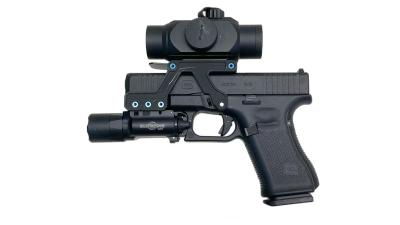 [BATON airsoft] グロック19 Gen5 MOS 正規ライセンス Co2 GBB ガスブローバック SD-33XXダットサイト＆フラッシュライトカスタム ガンケース付 (中古)サブ画像へ1