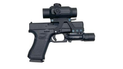 [BATON airsoft] グロック19 Gen5 MOS 正規ライセンス Co2 GBB ガスブローバック SD-33XXダットサイト＆フラッシュライトカスタム ガンケース付 (中古)サブ画像へ2