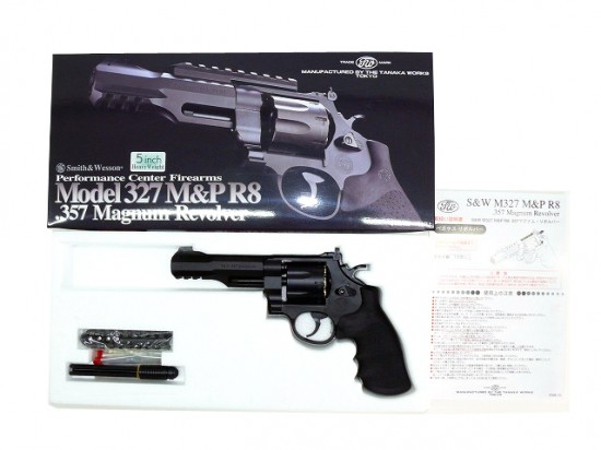 [タナカ] S&W M327 M&P R8 .357マグナムリボルバー 5インチ HW ガスガン (訳あり)