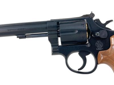 [HWS] S&W M15 コンバット・マスターピース 6インチ サービスサイズ 木製グリップ 標準装備 発火モデルガン グリップカスタム (中古)サブ画像へ3