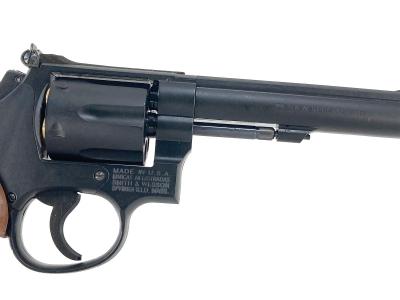 [HWS] S&W M15 コンバット・マスターピース 6インチ サービスサイズ 木製グリップ 標準装備 発火モデルガン グリップカスタム (中古)サブ画像へ4