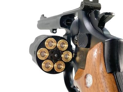 [HWS] S&W M15 コンバット・マスターピース 6インチ サービスサイズ 木製グリップ 標準装備 発火モデルガン グリップカスタム (中古)サブ画像へ6