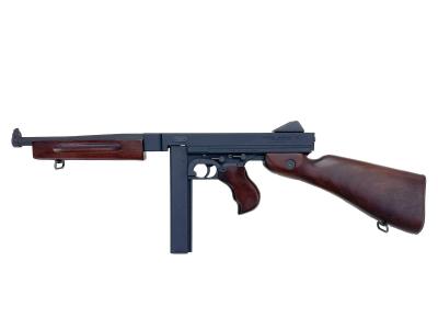 [CyberGun_WE] トンプソン M1A1 GBB ガスブローバック RA-TECH木製パーツセット組込カスタム (中古)サブ画像へ1