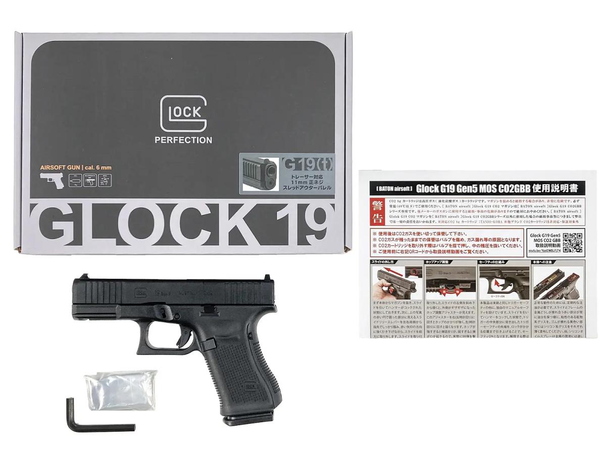 [BATON airsoft] グロック19 Gen5 MOS (t) 正規ライセンス Co2 GBB ガスブローバック (新品)