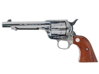 [HWS] コルト SAA.45 アーティラリー オールシルバー 組立キット モデルガン 組立済み 木製グリップ装備 (未発火)サブ画像へ1