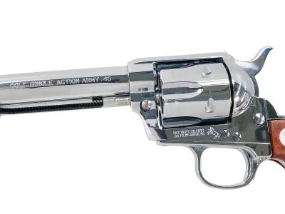 [HWS] コルト SAA.45 アーティラリー オールシルバー 組立キット モデルガン 組立済み 木製グリップ装備 (未発火)サブ画像へ3